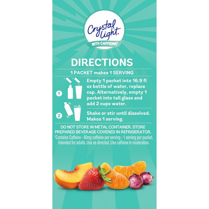 Crystal Light Energizing On-the-Go Packets – Study Session Energy for College Students and Backpack Workstations, 44 ct