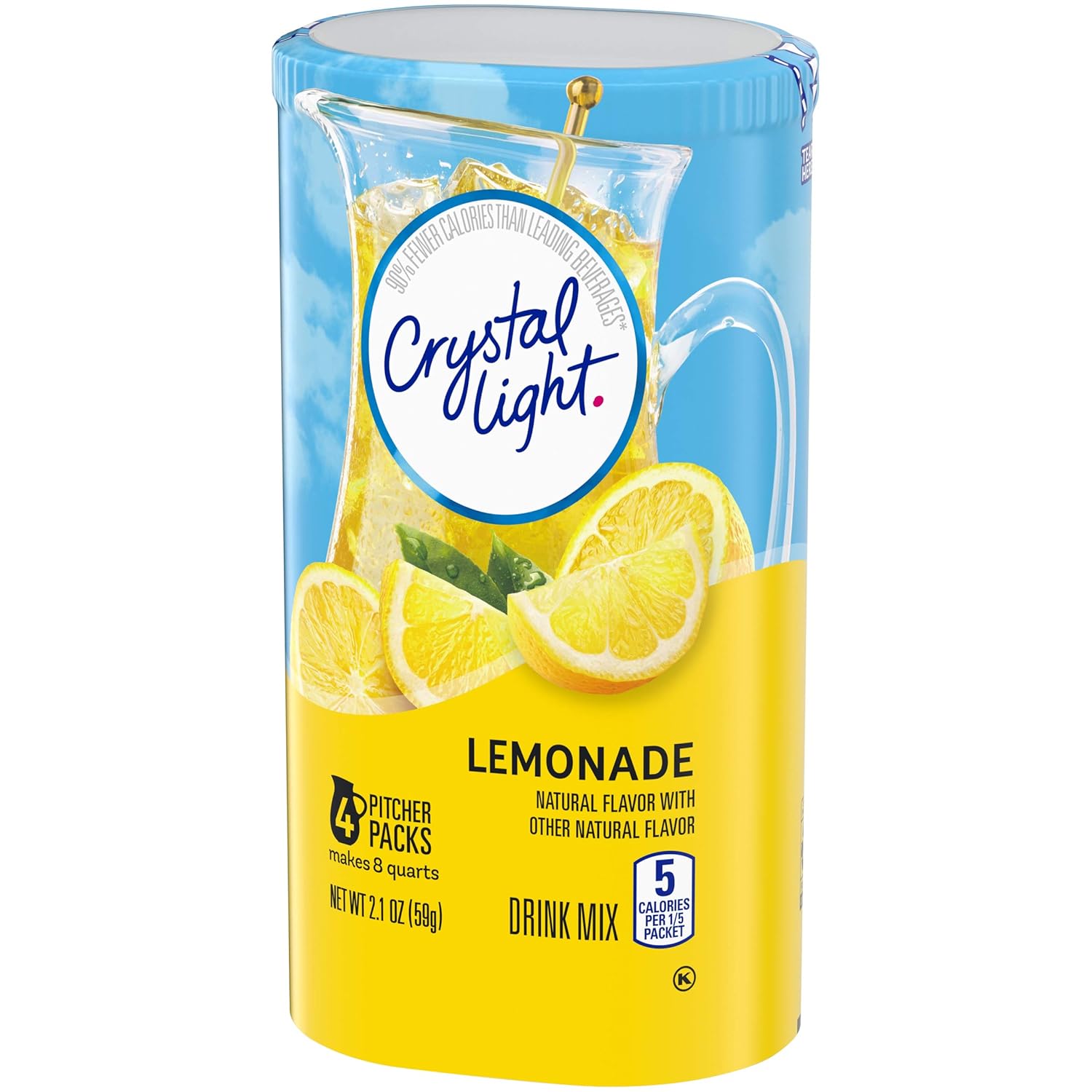 Crystal Light Sugar-Free Lemonade Drink Mix – Crowd-Friendly Sugar-Free Lemonade for Outdoor Gatherings and Potlucks