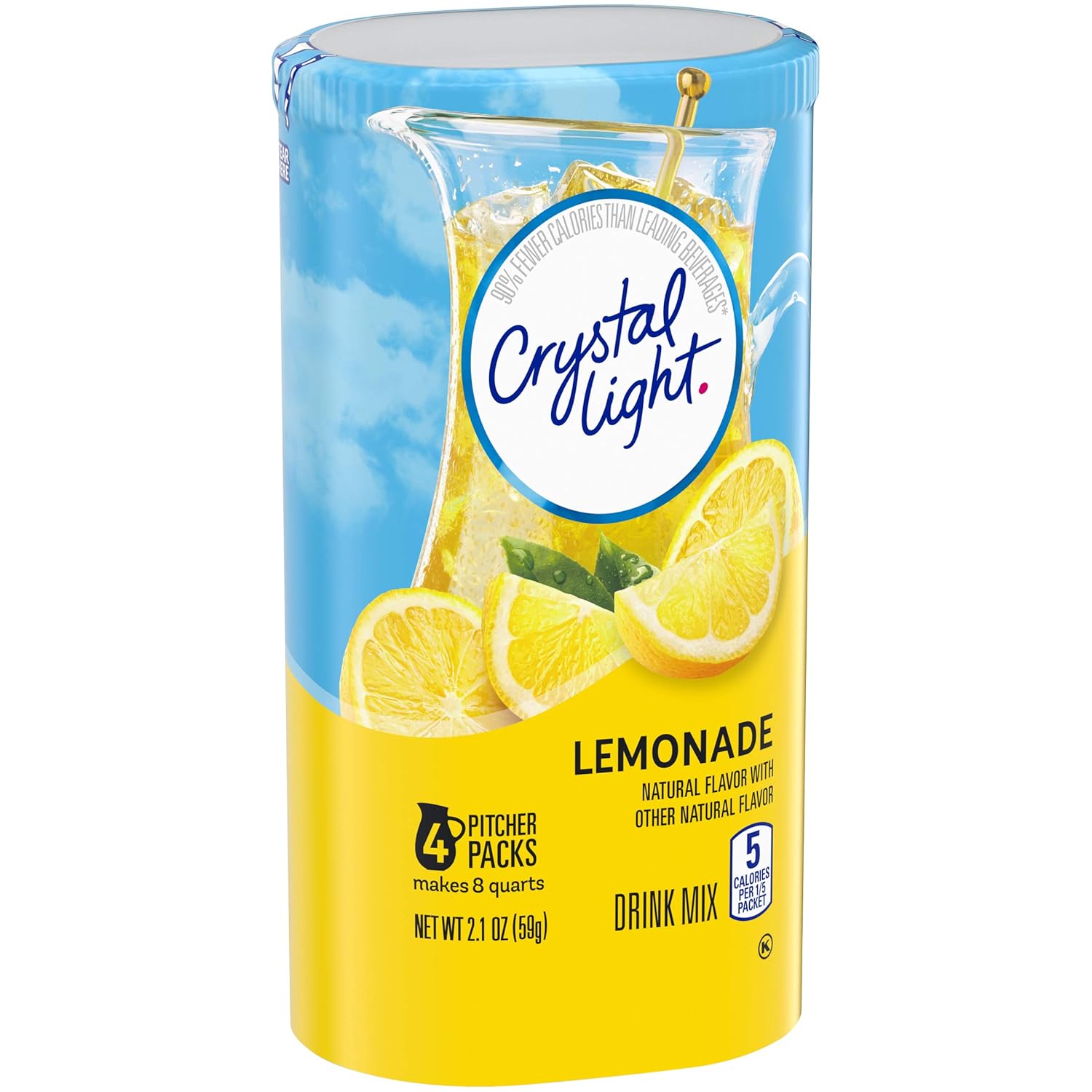 Crystal Light Sugar-Free Lemonade Drink Mix – Crowd-Friendly Sugar-Free Lemonade for Outdoor Gatherings and Potlucks