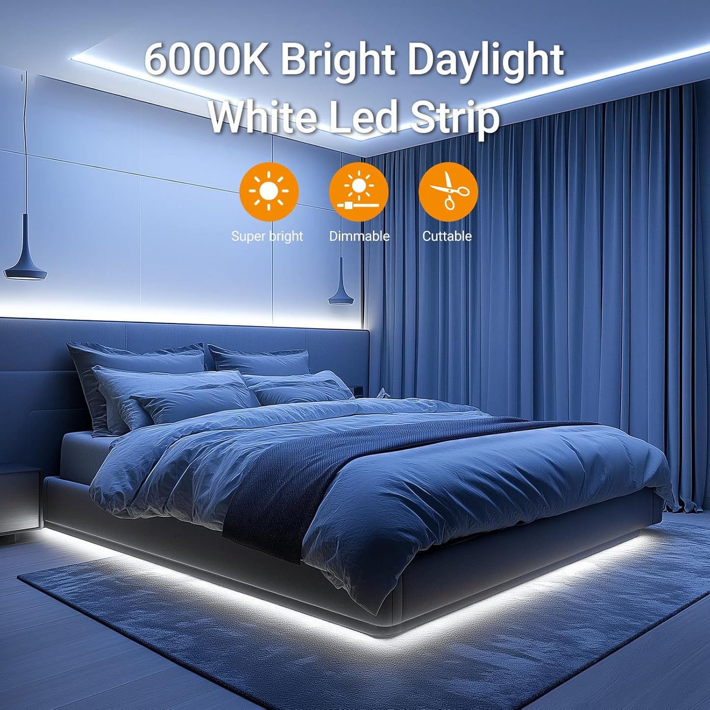 CT CAPETRONIX Dimmable LED Strip – Effortless Indoor Accent for Intentional Living Rooms, Concealed Adhesive Mounted Light