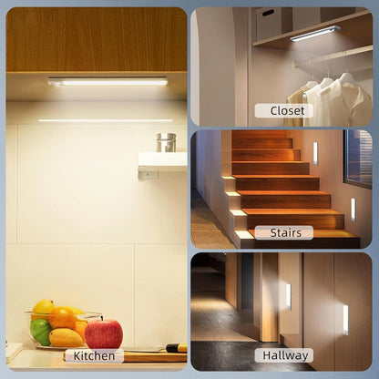 DAYBETTER Wireless Stair Lights with PIR Sensor – Safer Nighttime Navigation for Aging in Place, 4-Pack