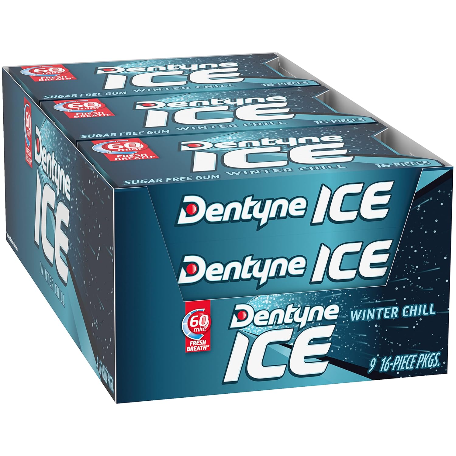 Dentyne Ice Winter Chill Sugar-Free Chewing Gum – Pre-Meeting Chew for Client Calls, Interviews, and Presentations