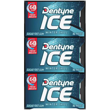 Dentyne Ice Winter Chill Sugar-Free Chewing Gum – Pre-Meeting Chew for Client Calls, Interviews, and Presentations