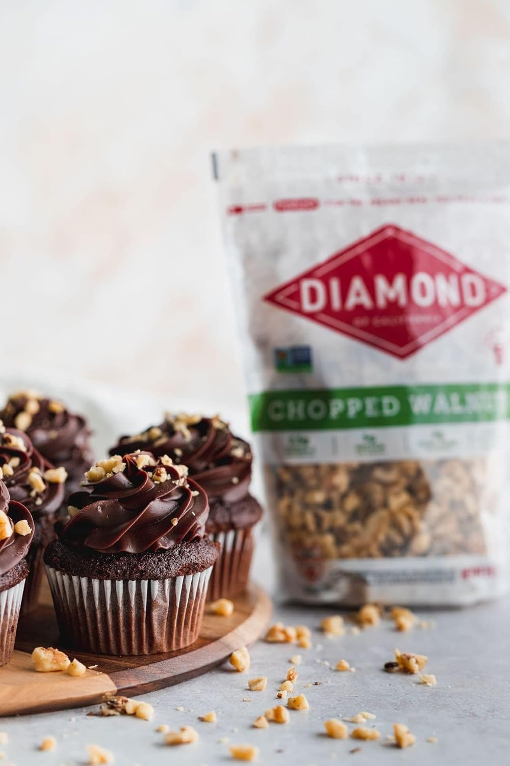 Diamond of California Chopped Walnuts – Pre-Chopped Omega-3 Topping for Wellness Meal Prep