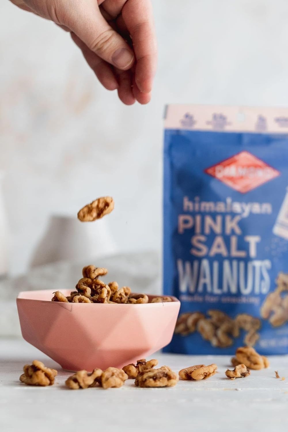 Diamond of California Himalayan Pink Salt Walnuts – Omega-3 Rich Pantry Pick for Daily Self-Care Snack Moments