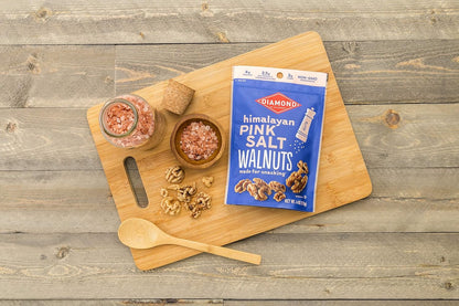 Diamond of California Himalayan Pink Salt Walnuts – Omega-3 Rich Pantry Pick for Daily Self-Care Snack Moments