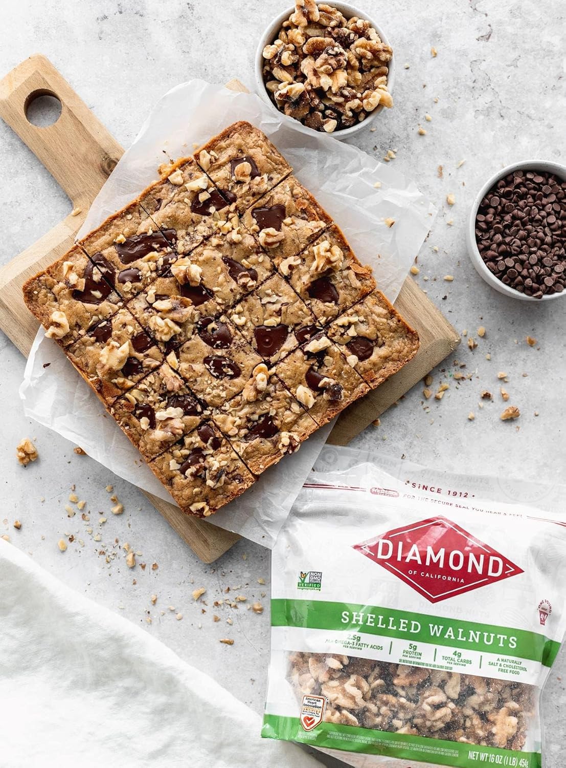 Diamond of California Walnut Halves – Clean-Label Heart Smart Snack for Daily Wellness Rituals, Cholesterol Free