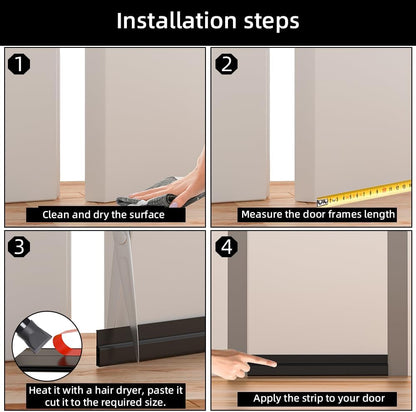 Door Draft Stopper – Hypoallergenic Under-Door Seal Blocking Dust, Insects, and Outdoor Pollutants