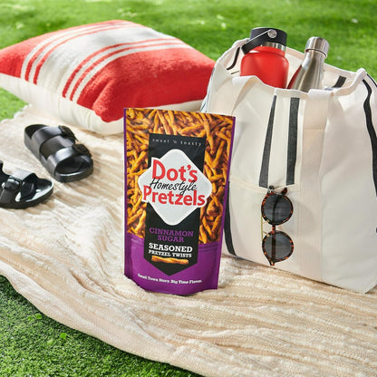 Dot's Pretzels Cinnamon Sugar Pretzel Twist – Kid-Friendly Sweet-Savory Snack for Lunchboxes and Snack Drawer
