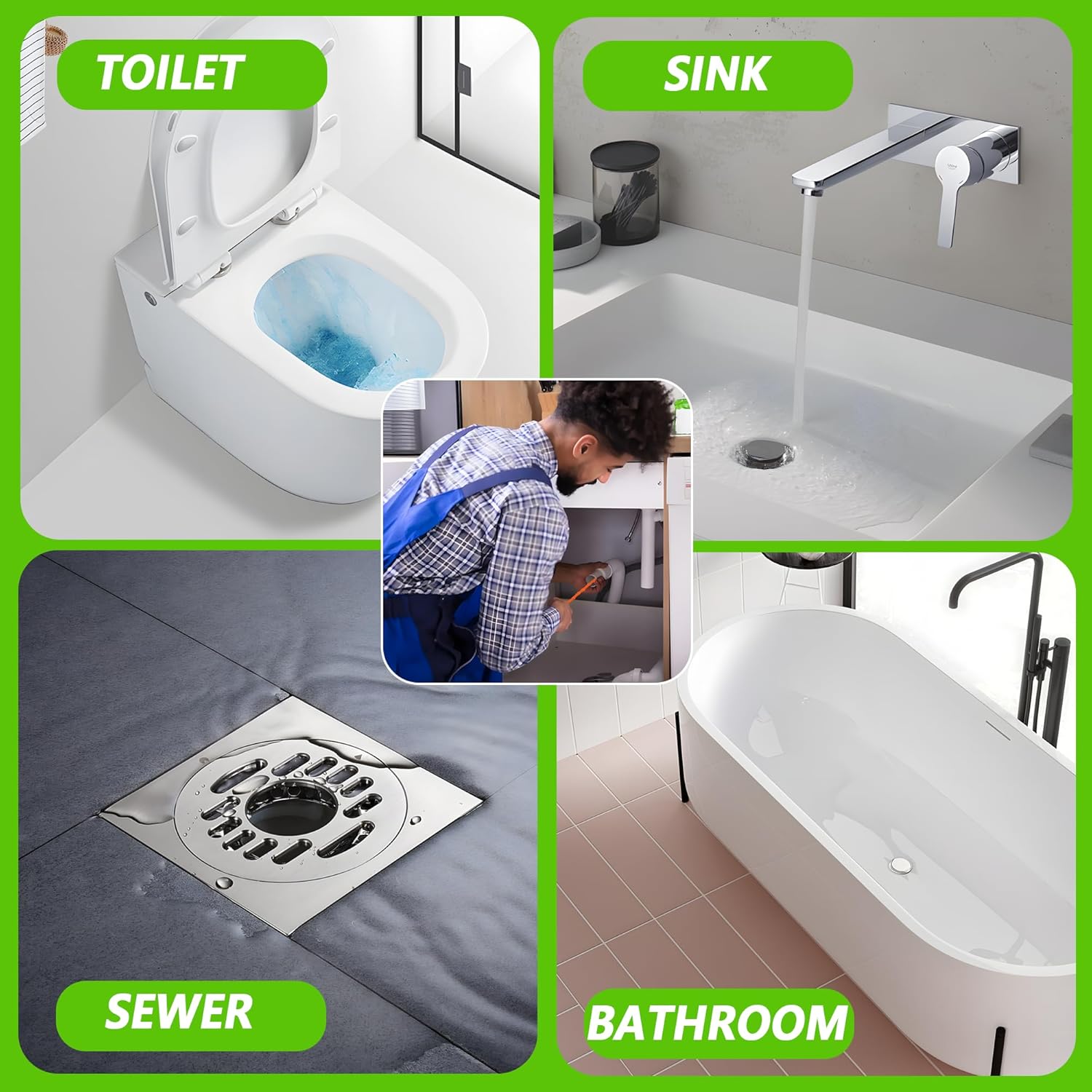 Drain Snake Tool - Effortless Clog Remover for Under-Sink Storage and Laundry Room Maintenance