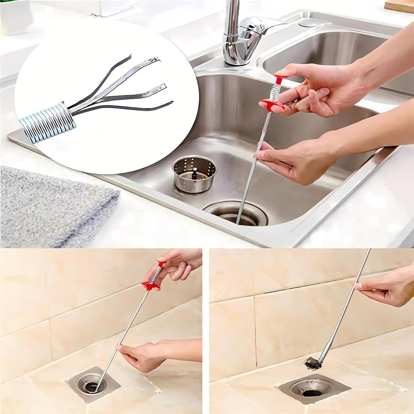DrainWorx Flexible Grabber – Streamlined Drain Opener for Simple, Intentional Living
