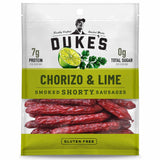 Duke's Pork Chorizo & Lime Smoked Shorty Sausages – No-Refrigeration Snack for Day Hikes and Overland Adventures, 5 oz