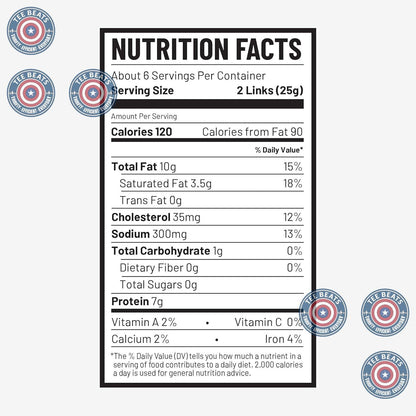 Duke's Pork Chorizo & Lime Smoked Shorty Sausages – No-Refrigeration Snack for Day Hikes and Overland Adventures, 5 oz