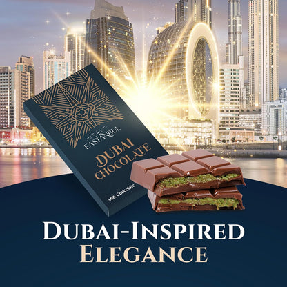 Eastanbul Dubai Chocolate Bar Pistachio – Conversation-Starting Corporate Gift for Clients, Premium 2.5oz Middle Eastern Candy