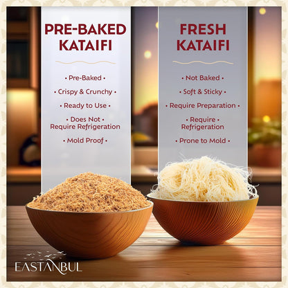 Eastanbul Imported Kataifi Pastry – Elegant Culinary Ingredient for Upscale Mediterranean Restaurants and Gourmet Gifting