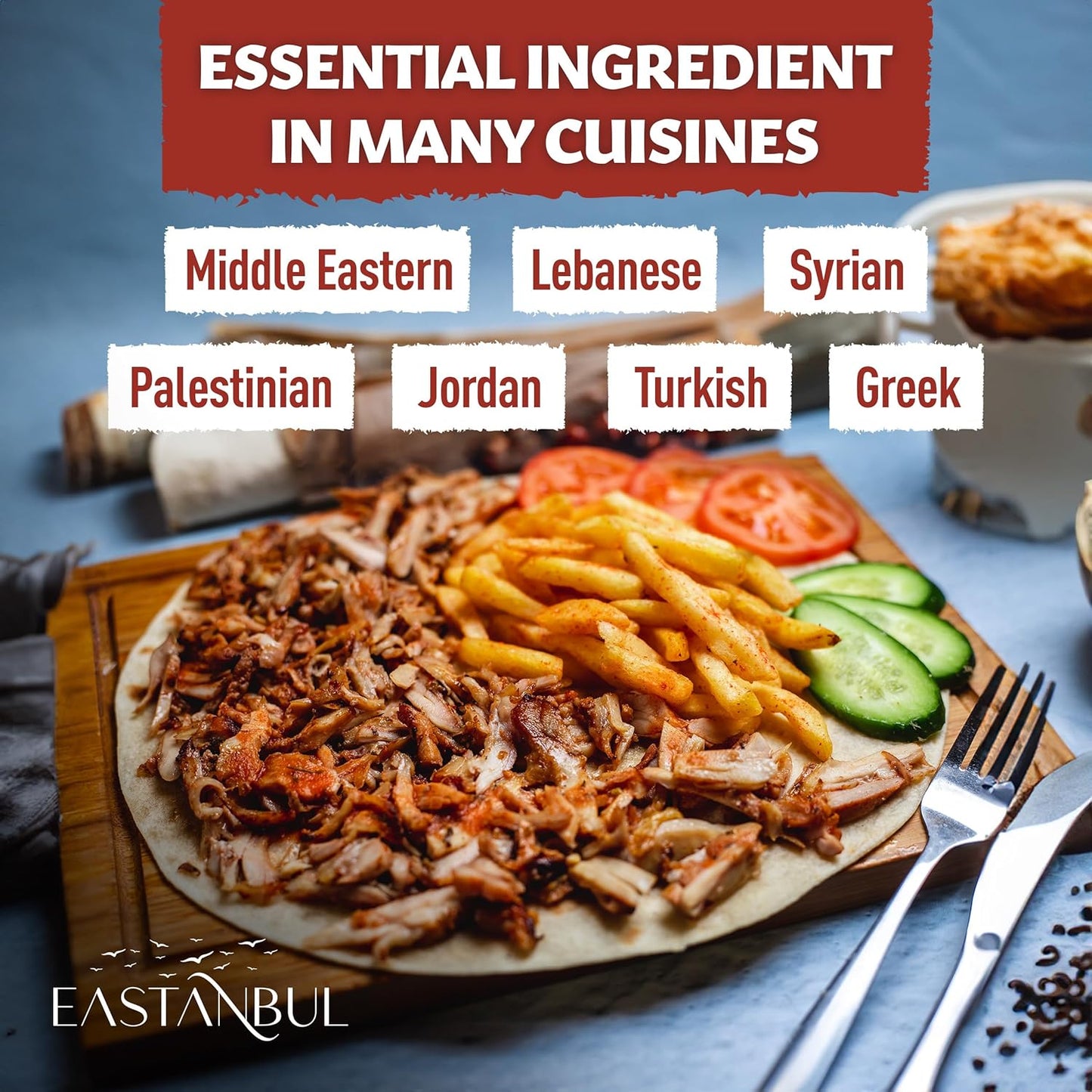 Eastanbul Shawarma Blend – Heart-Smart Middle Eastern Spice Rub for Wellness-Focused Family Cooking, 7.1oz