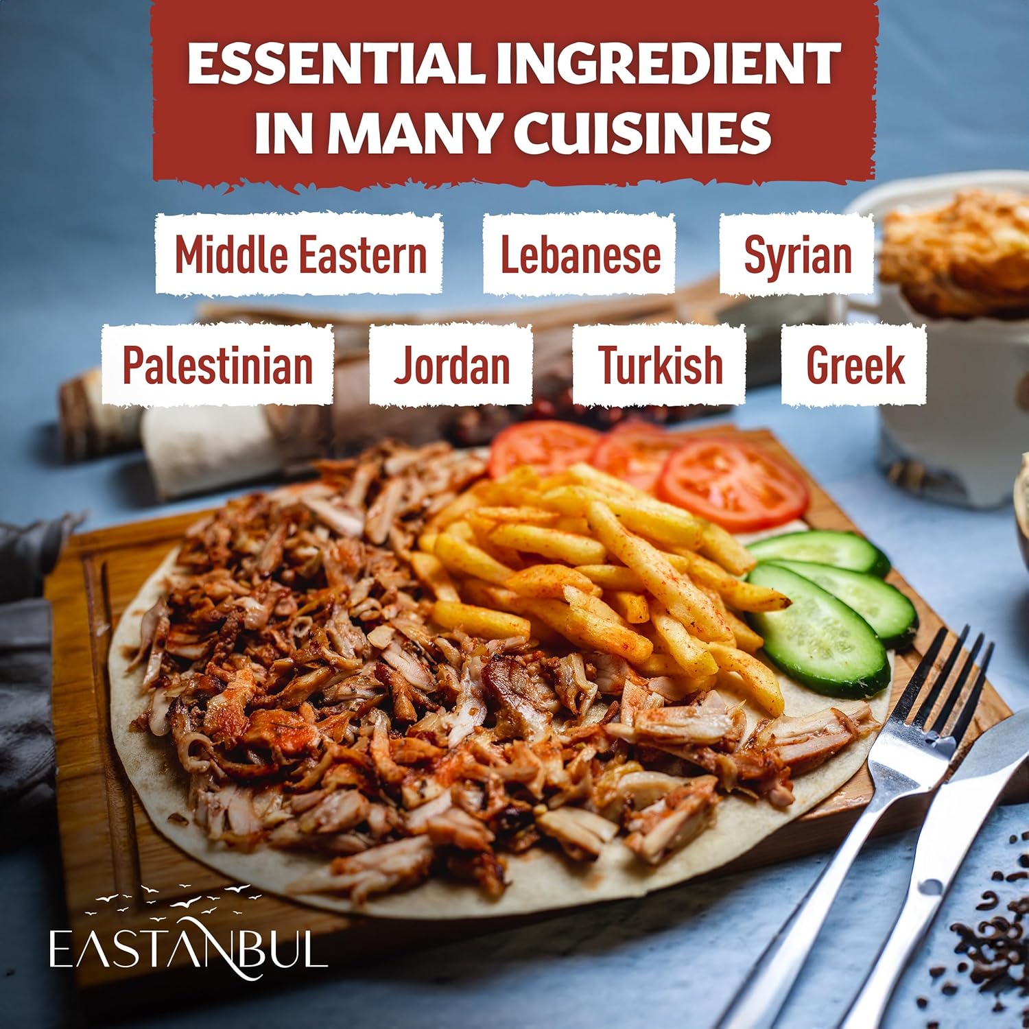 Eastanbul Shawarma Blend – Heart-Smart Middle Eastern Spice Rub for Wellness-Focused Family Cooking, 7.1oz