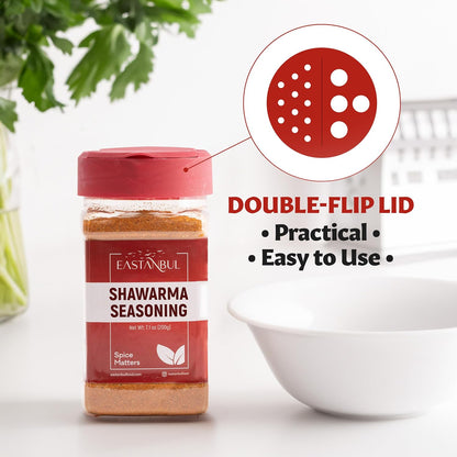 Eastanbul Shawarma Blend – Heart-Smart Middle Eastern Spice Rub for Wellness-Focused Family Cooking, 7.1oz