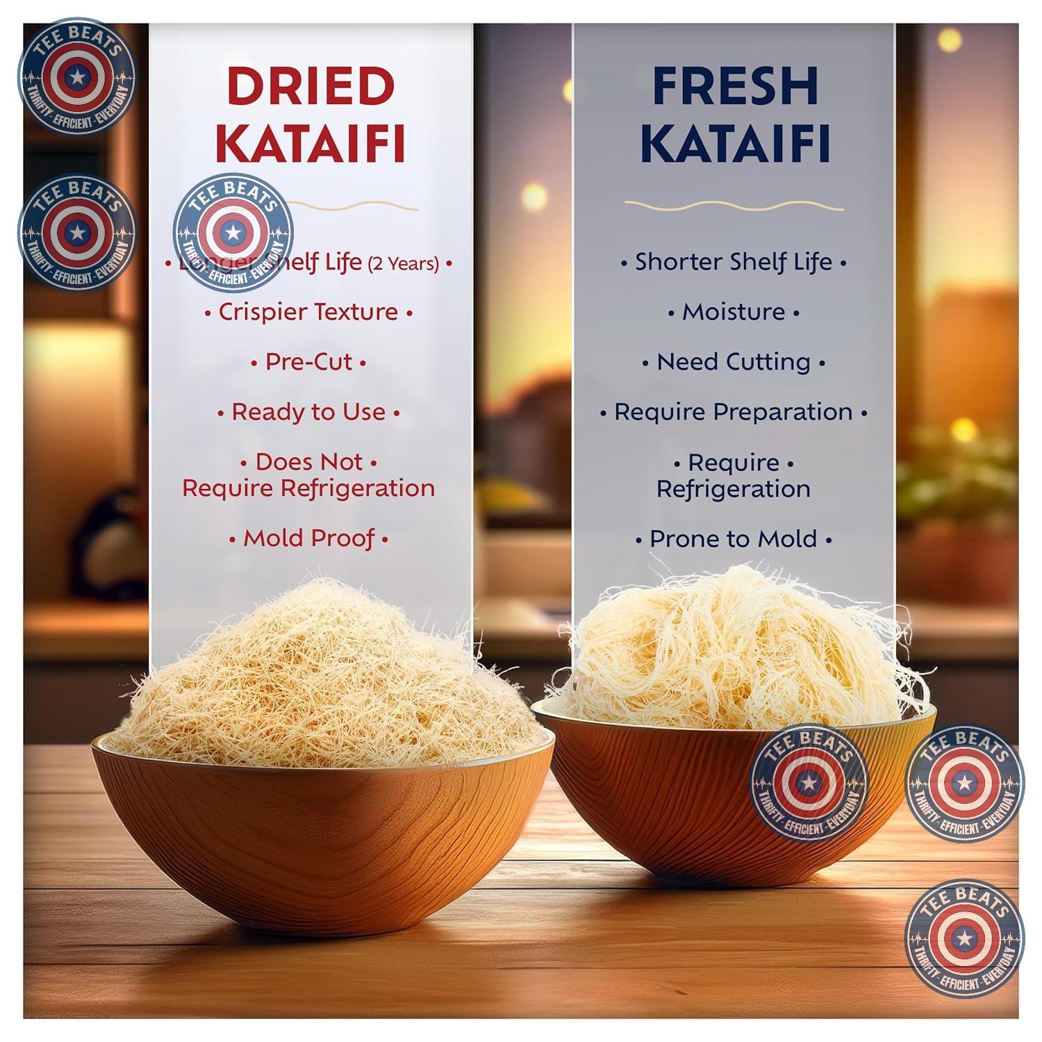 Eastanbul Shredded Phyllo Pastry – Stress-Free Baking Companion for Slow Weekend Dessert Therapy, Pre-Chopped Kadayif for Kunafa and Dubai Chocolate, 6oz