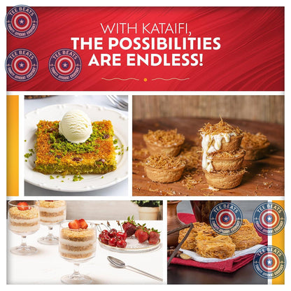 Eastanbul Shredded Phyllo Pastry – Stress-Free Baking Companion for Slow Weekend Dessert Therapy, Pre-Chopped Kadayif for Kunafa and Dubai Chocolate, 6oz