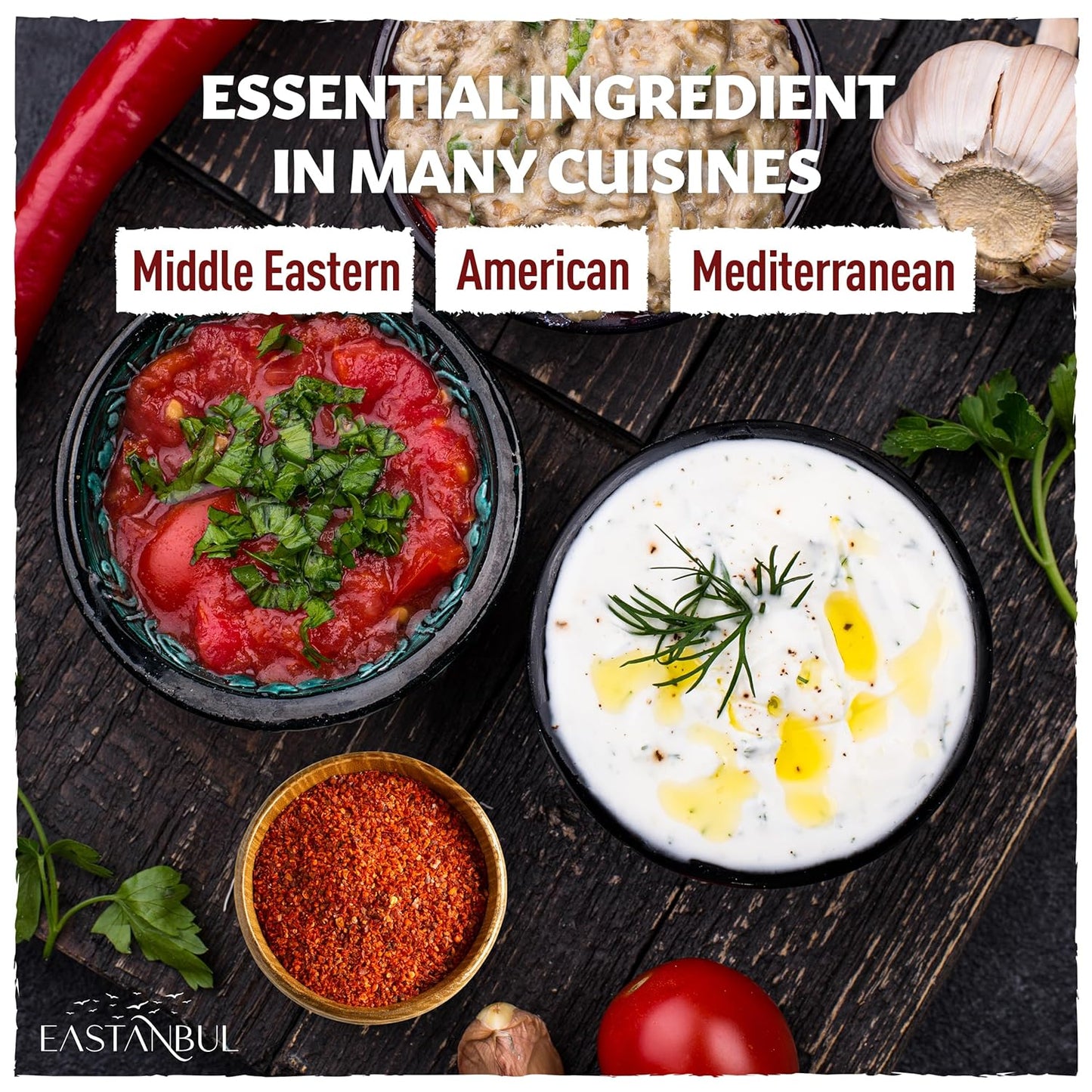 Eastanbul Turkish Pul Biber Spice – Elegant Holiday Gift for Moms Who Love Cooking, 5.3oz Resealable Jar