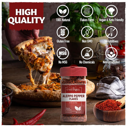 Eastanbul Turkish Pul Biber Spice – Elegant Holiday Gift for Moms Who Love Cooking, 5.3oz Resealable Jar