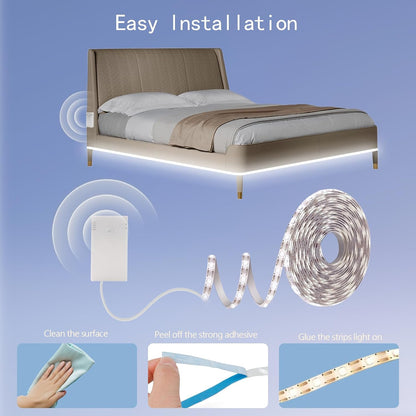 echosari Wireless Motion Strip — Pet and Child Safe Nightlight for Under Bed and Hallway Navigation