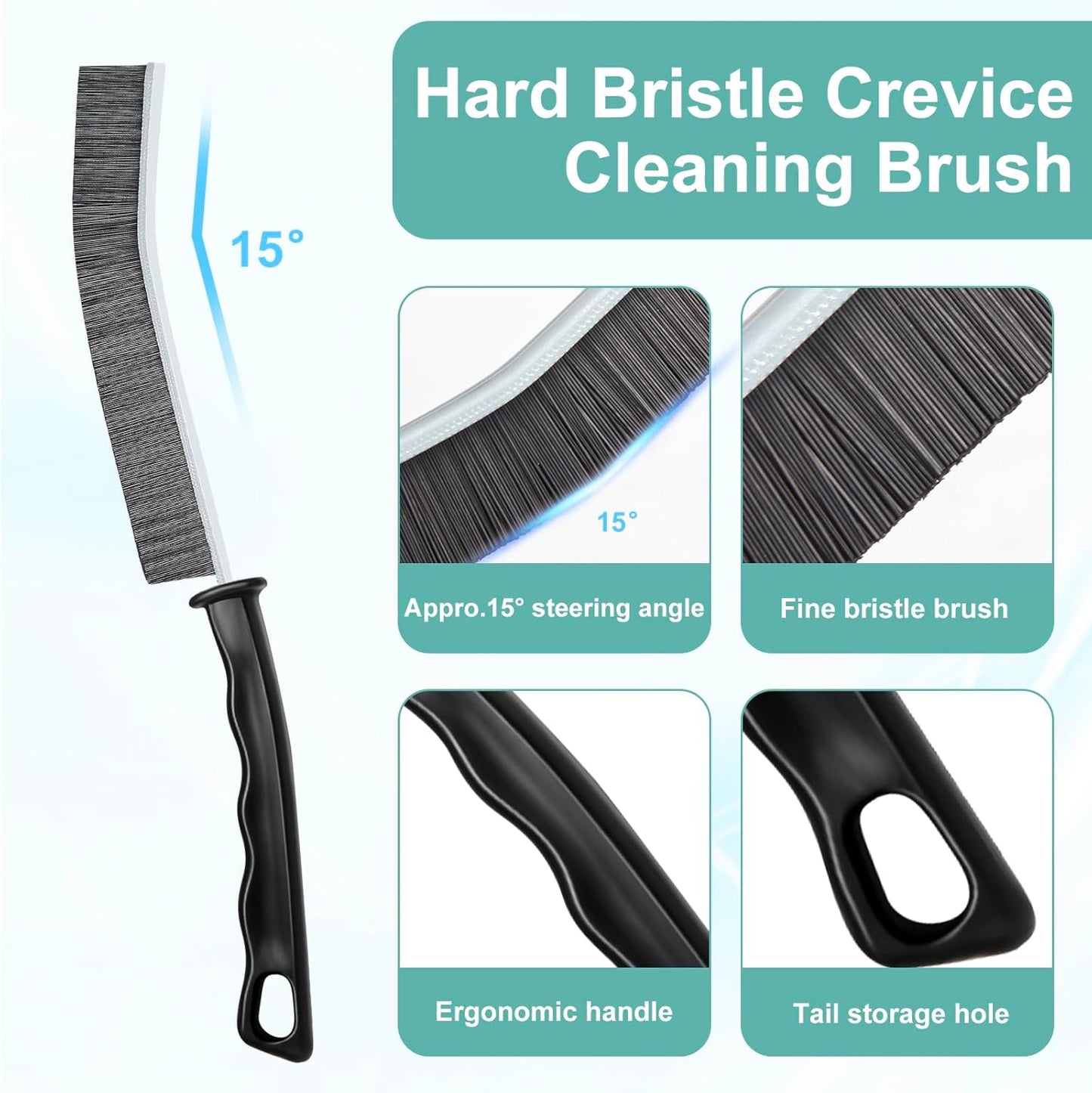 ECOZAY Gap Cleaning Brush – Household-Safe Detailing for Marble, Quartz, and Hardwood Surfaces