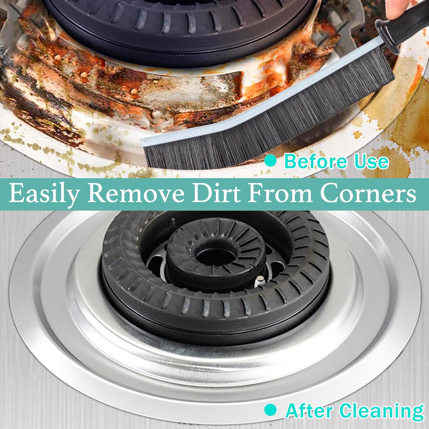 ECOZAY Gap Cleaning Brush – Household-Safe Detailing for Marble, Quartz, and Hardwood Surfaces