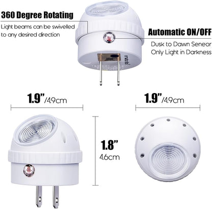 Emotionlite Plug-in Light – Less is More Nighttime Illumination, 0.3W Energy Efficient LED, Auto On/Off No Switch Clutter