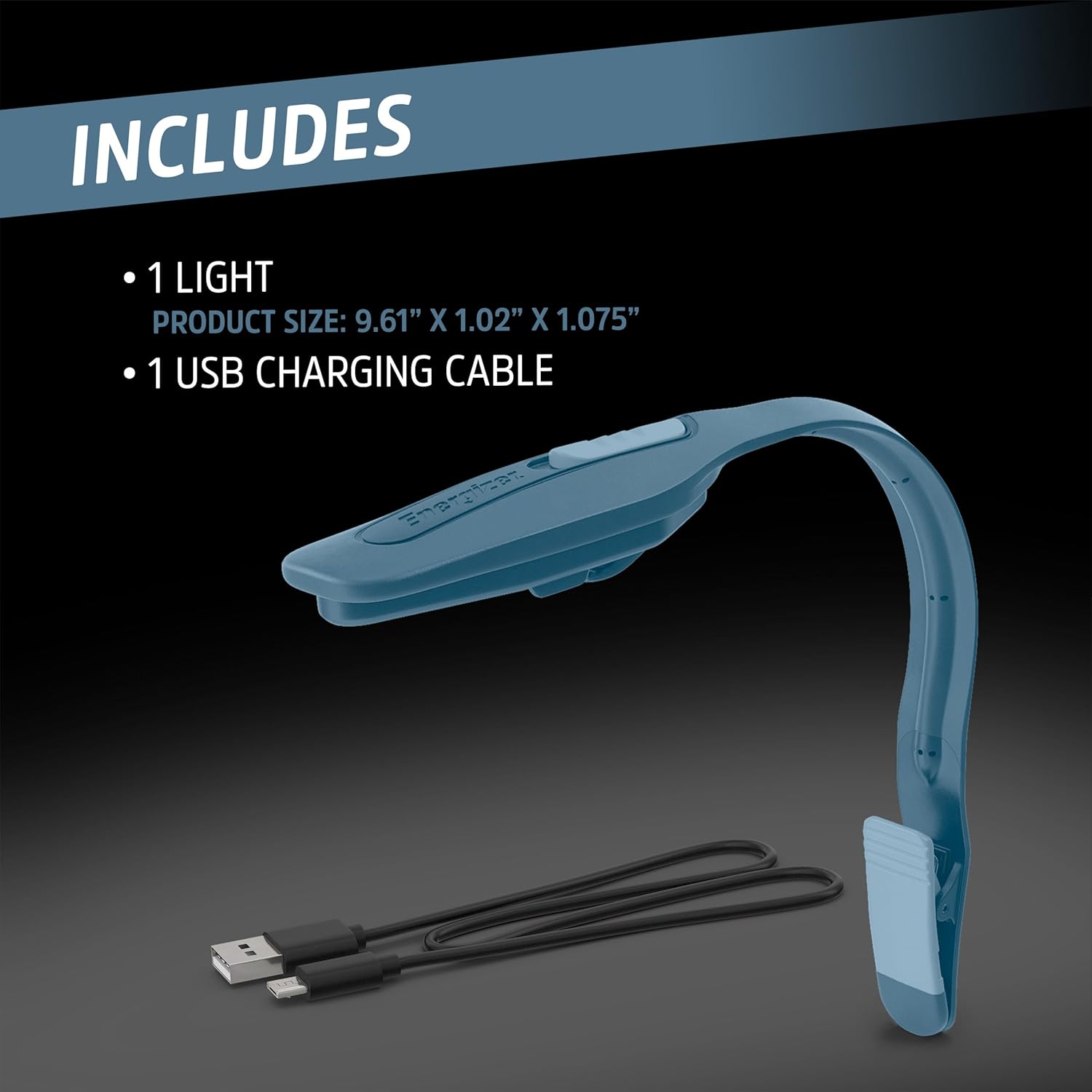 Energizer Flex-R Clip-On Book Light – Cordless Study Companion for College Students, Long-Lasting Battery