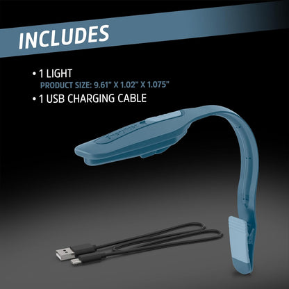 Energizer Flex-R Clip-On Book Light – Cordless Study Companion for College Students, Long-Lasting Battery
