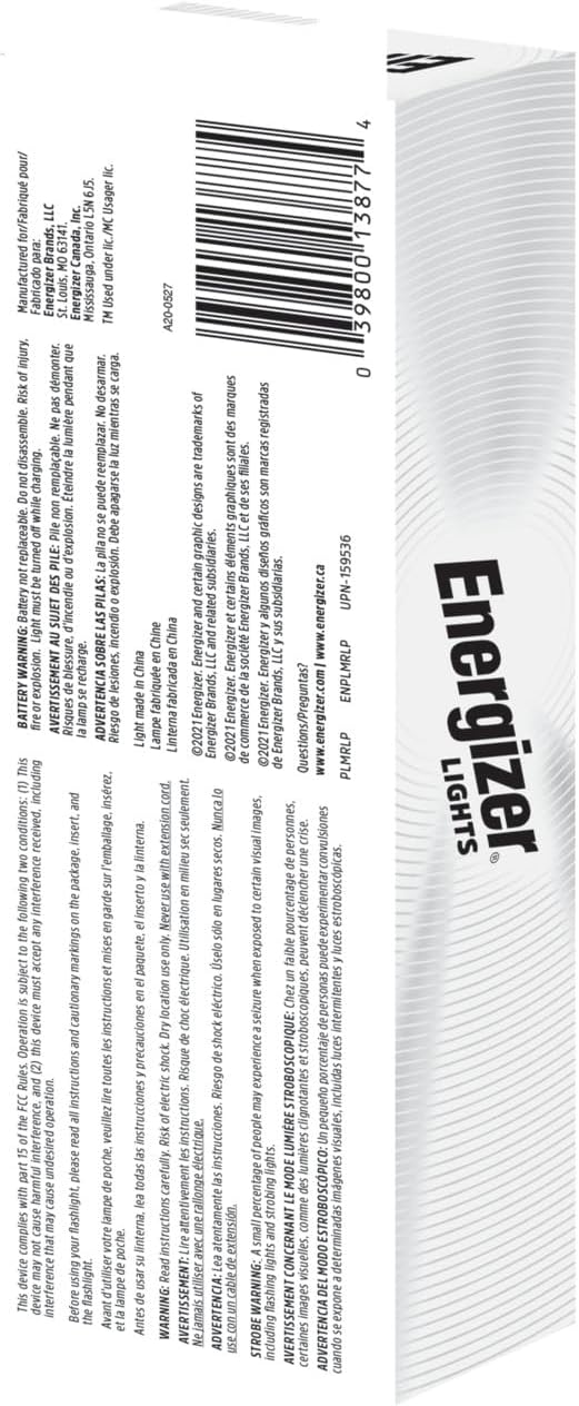 Energizer X400 Rechargeable Inspection Light for Mechanics, Hands-Free Beam for Engine Bays and Job Sites