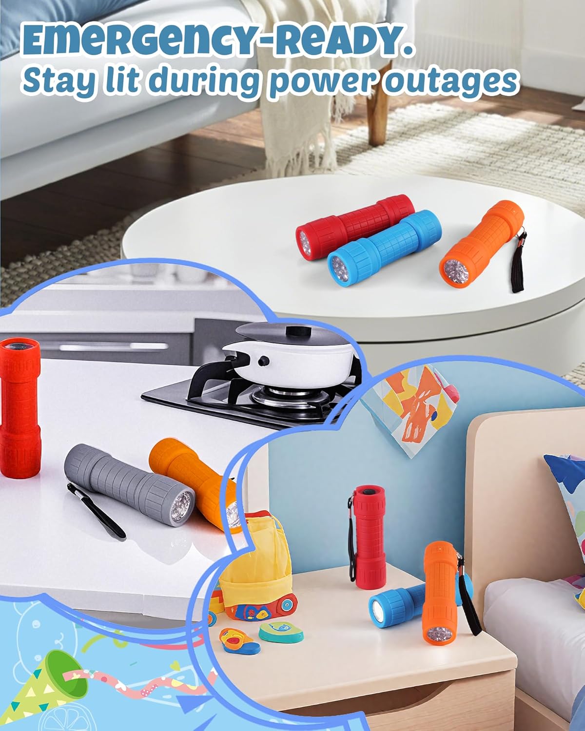EverBrite 9-LED Flashlight Multi-Pack – Cool-Running Safety Light for Seniors, Kids, and Pet Households