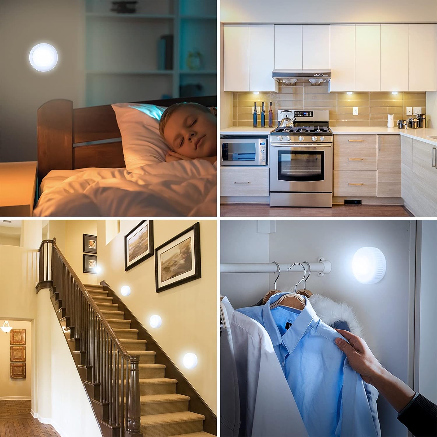 EverBrite LED Puck Light – Cool-Run Stairwell and Basement Safety Light, No Heat No Flame