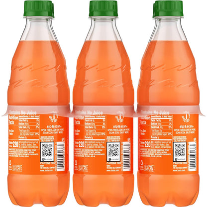 Fanta Orange Soda – Movie Night Snack Companion, 6 Pack of 16.9 fl oz Orange Soda Bottles