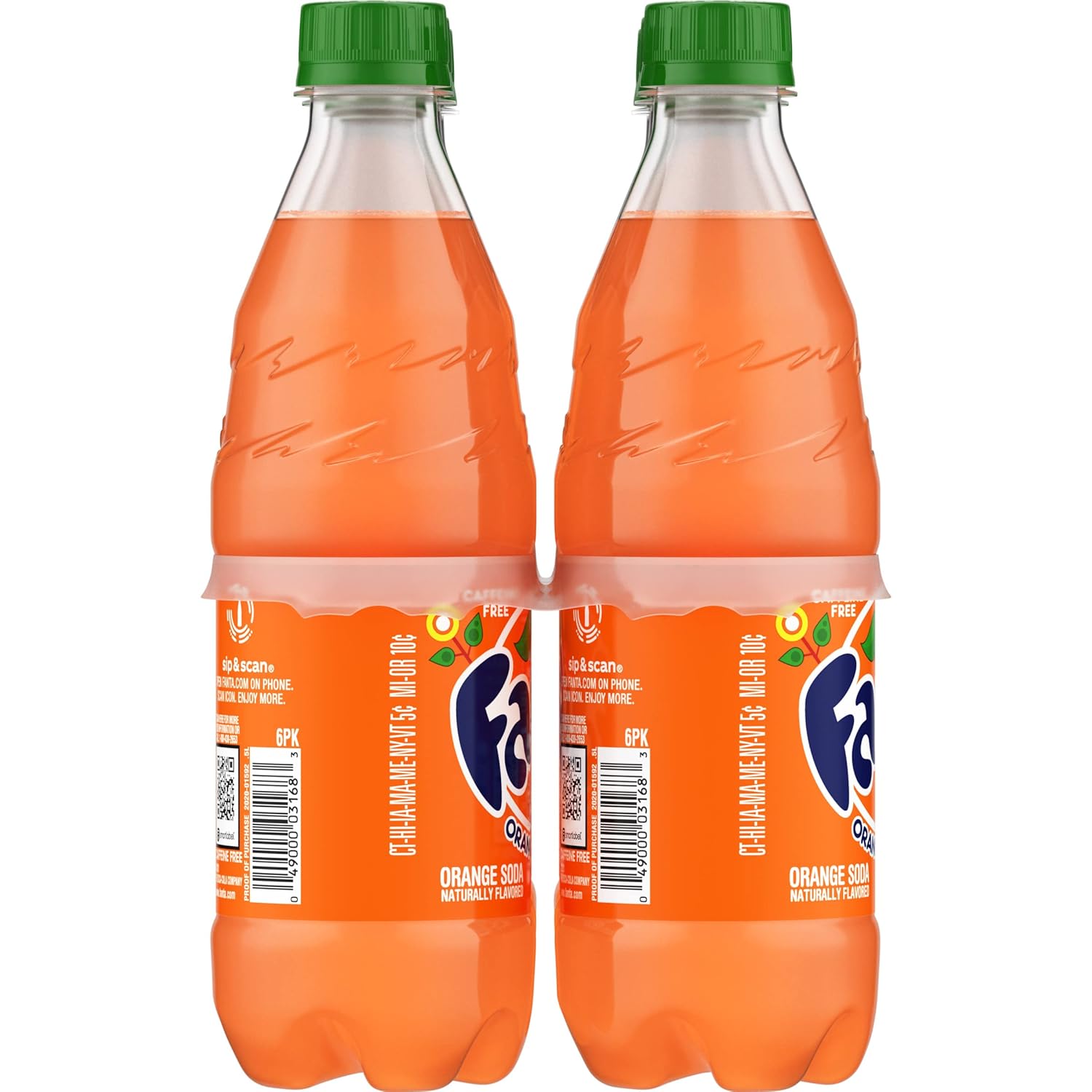 Fanta Orange Soda – Movie Night Snack Companion, 6 Pack of 16.9 fl oz Orange Soda Bottles