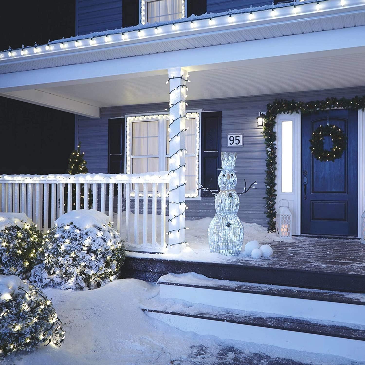 FestoonNET Pro – Child and Pet Safe Outdoor Christmas Net Lights, UL Certified End-to-End Wiring