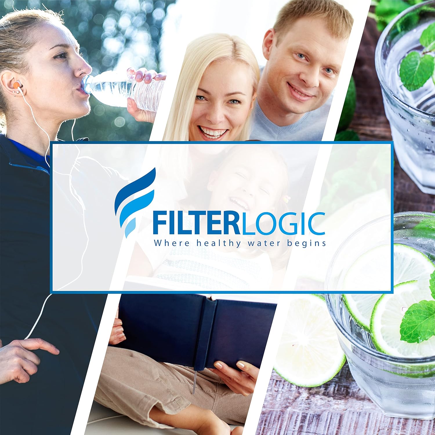 FilterLogic Coconut Carbon Water Filter 6-Pack for Brita-Style Pitchers – Pure Taste for Self-Care Routines