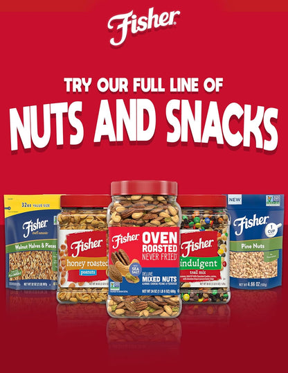 Fisher Praline Pecans, Sweet and Salty Mammoth Halves 5.5 oz — Gifting-Ready Gourmet Snack for Coworkers, Teachers and Friends