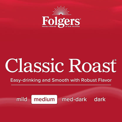 Folgers Classic Roast Instant Coffee – Workday Coffee Solution for Busy Professionals and Remote Workers