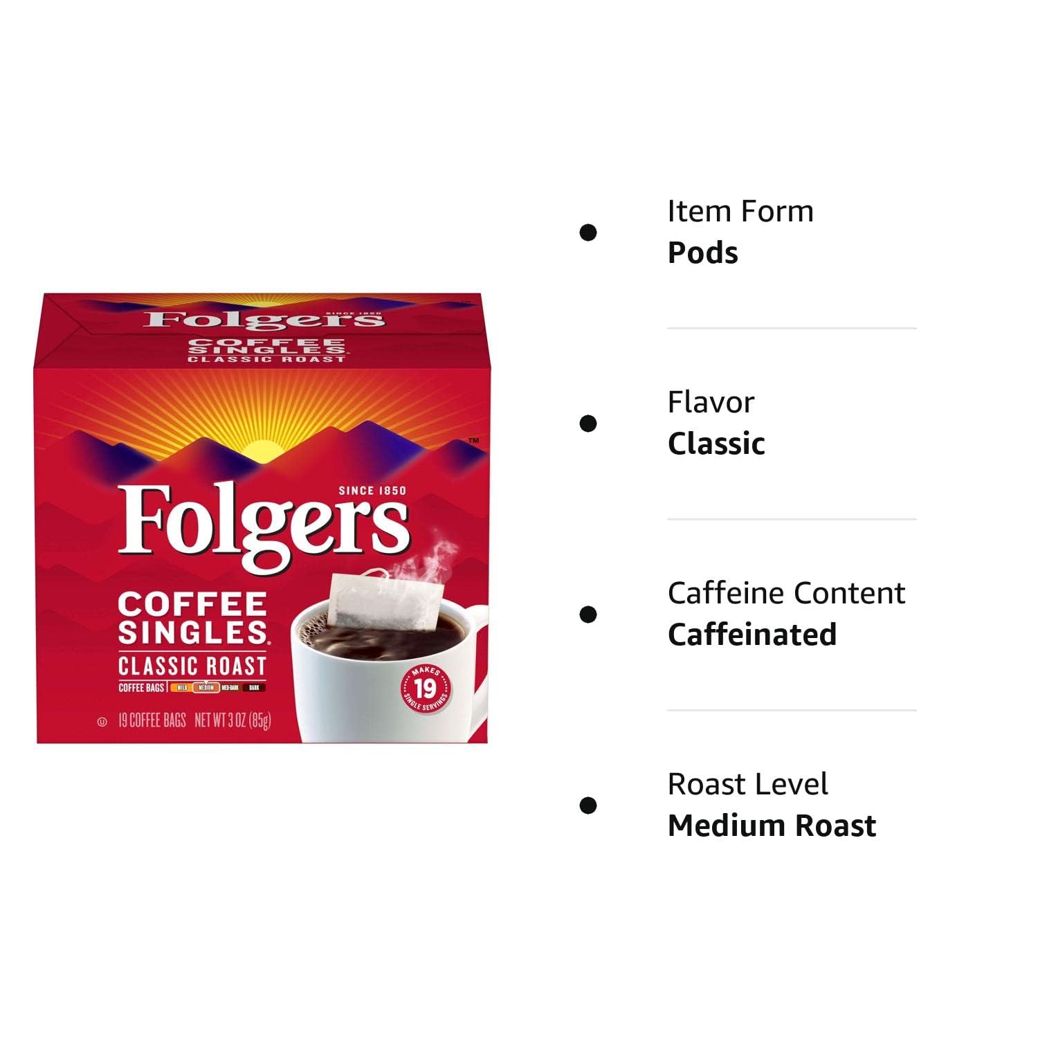 Folgers Coffee Singles – Easy Midday Coffee Refill for Home Office and Remote Work Setups