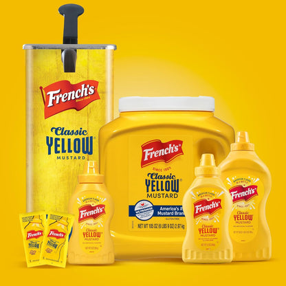 French's Classic Yellow Mustard, 105 oz – Caterer and Concession Stand Mustard for Faster Banquet and Cookout Service