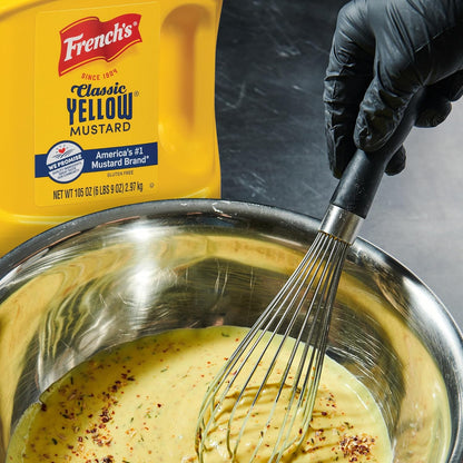 French's Classic Yellow Mustard, 105 oz – Caterer and Concession Stand Mustard for Faster Banquet and Cookout Service