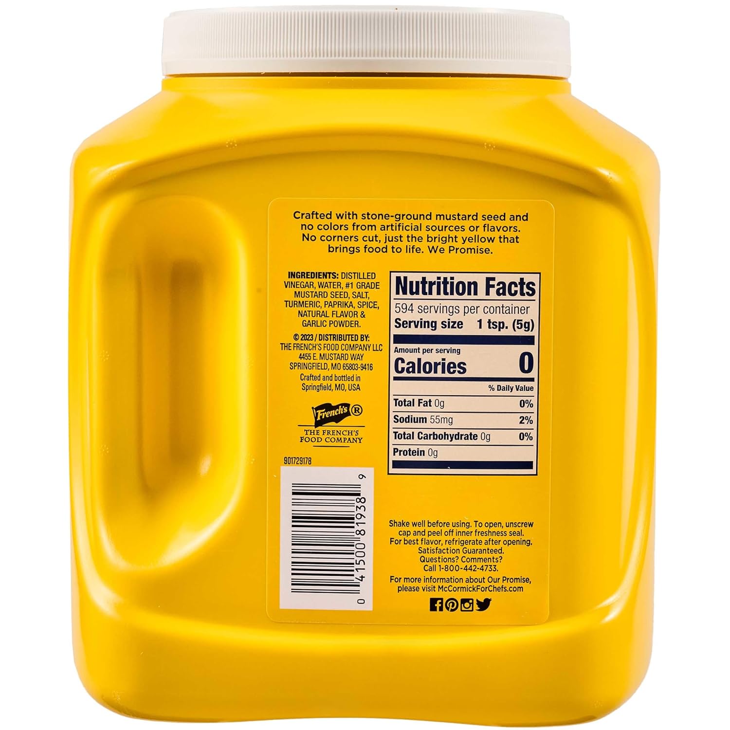 French's Classic Yellow Mustard, 105 oz – Caterer and Concession Stand Mustard for Faster Banquet and Cookout Service