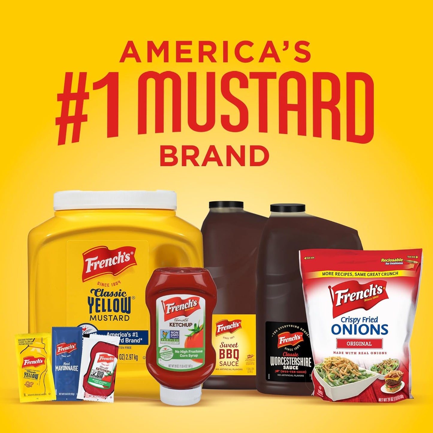 French's Classic Yellow Mustard, 105 oz – Caterer and Concession Stand Mustard for Faster Banquet and Cookout Service