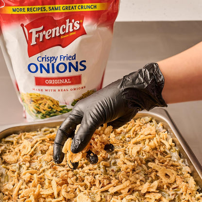 French's Original Crispy Fried Onions 24 oz – Vegetarian Friendly Crunch for Clean Label Eaters