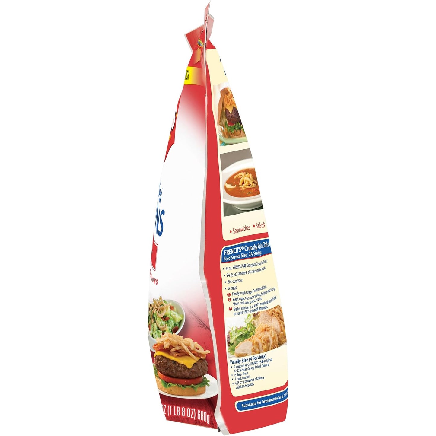 French's Original Crispy Fried Onions 24 oz – Vegetarian Friendly Crunch for Clean Label Eaters