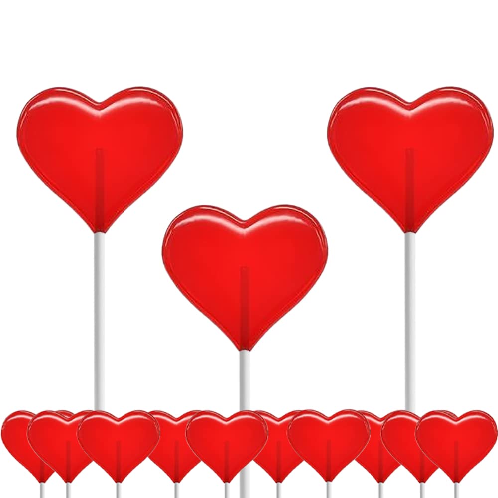 Fruidles Mini Heart Lollipops – Affordable Valentine's Day Gift for Boyfriend and Girlfriend, Bulk Strawberry Candy