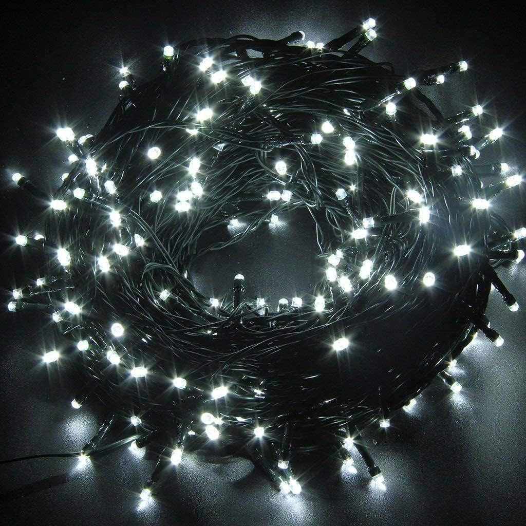 FULLBELL 33ft 100 LED Goth String Lights Black Wire – Bedroom Canopy & Mantel Decor, Connectable Up to 6 Sets for Whole-Room Sync